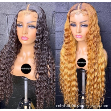 Raw Virgin Cuticle Aligned Brazilian Human Hair Transparent Lace Frontal 613 HD Lace Front Wig With Baby Hair For Black Women